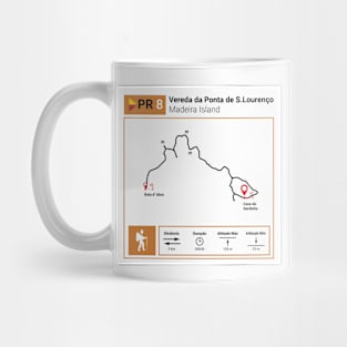 Madeira Island PR8 VEREDA DA PONTA DE SÃO LOURENÇO trail map Mug